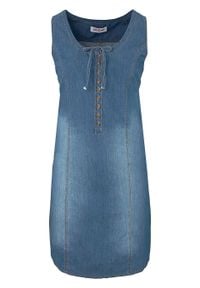 Sukienka dżinsowa w fasonie o linii litery A bonprix niebieski. Kolor: niebieski #1