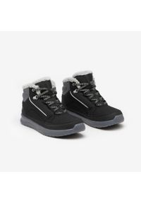 quechua - Buty turystyczne damskie Quechua SH100 Mid wodoodporne. Zapięcie: sznurówki. Kolor: czarny, szary, wielokolorowy. Szerokość cholewki: normalna. Sezon: zima. Styl: sportowy
