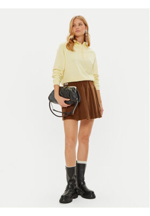 Weekend Max Mara Spódnica mini Zucca 2425106042 Brązowy Regular Fit. Kolor: brązowy. Materiał: bawełna