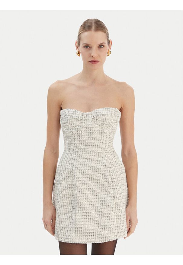 BARDOT - Bardot Sukienka koktajlowa Florine 60134DB Écru Slim Fit. Materiał: syntetyk. Styl: wizytowy