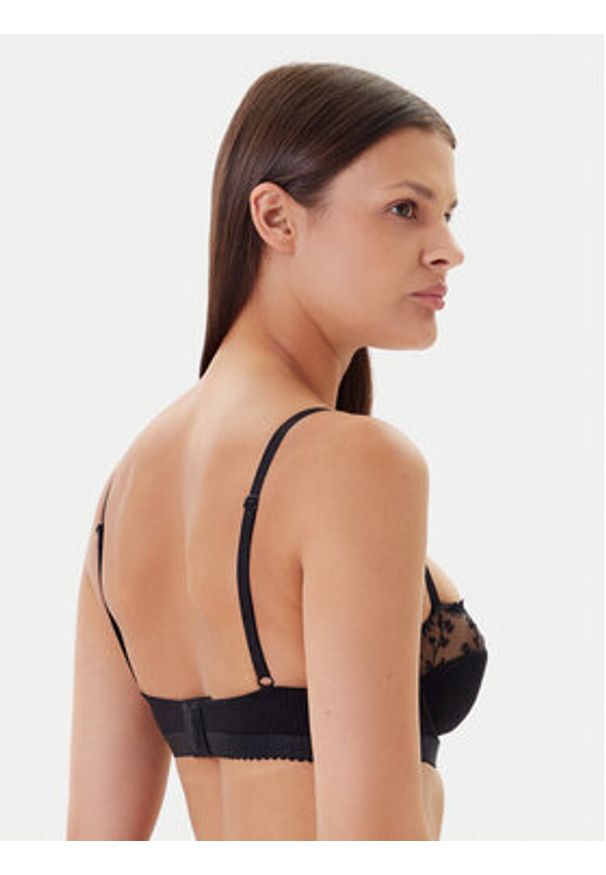 Guess Biustonosz z fiszbiną O5GC06 KCQ60 Czarny. Kolor: czarny. Materiał: syntetyk