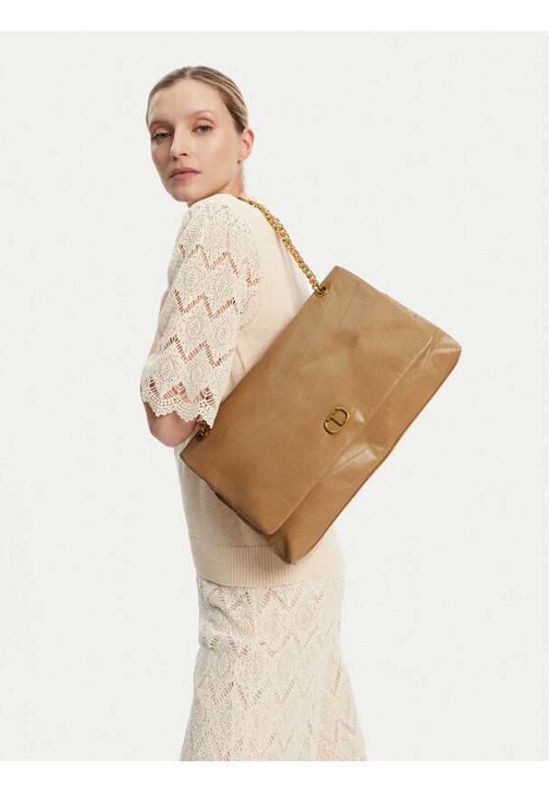 TwinSet - TWINSET Torebka 251TB7450 Brązowy. Kolor: brązowy. Materiał: skórzane