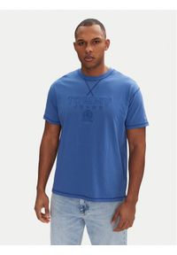 Tommy Jeans T-Shirt Tonal Crest DM0DM20805 Niebieski Relaxed Fit. Kolor: niebieski. Materiał: bawełna