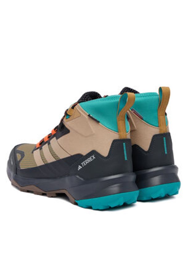 Adidas - adidas Trekkingi Terrex Skychaser AX5 Mid GORE-TEX CLIMAWARM+ JH7805 Brązowy. Kolor: brązowy. Materiał: materiał. Technologia: ClimaWarm (Adidas). Model: Adidas Terrex. Sport: turystyka piesza