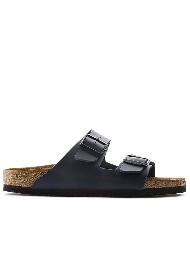 Klapki Birkenstock Arizona 51751 - granatowe. Zapięcie: pasek. Kolor: niebieski. Materiał: skóra, syntetyk, materiał. Wzór: paski