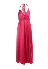 Born2be - Fuksjowa Sukienka Hyrmaea. Kolor: różowy. Materiał: koronka. Długość rękawa: bez rękawów. Typ sukienki: kopertowe. Styl: wakacyjny. Długość: maxi #5