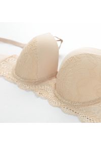 Intica - Biustonosz push-up z usztywnieniem i subtelnymi zdobieniami Veritchka. Kolor: fioletowy. Materiał: tkanina. Rodzaj stanika: push-up. Wzór: aplikacja #3