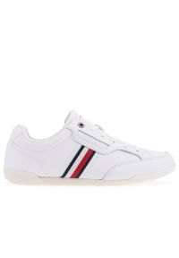 TOMMY HILFIGER - Buty Tommy Hilfiger Classic LO Cupsole Leather FM0FM04277-YBR - białe. Okazja: na co dzień. Kolor: biały. Materiał: guma, skóra, kauczuk, materiał, nylon, poliester. Szerokość cholewki: normalna