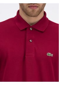 Lacoste Polo L1212 Bordowy Classic Fit. Typ kołnierza: polo. Kolor: czerwony. Materiał: bawełna #5