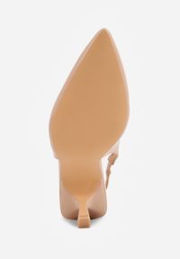 Born2be - Beżowe Sandały na Szpilce Bez Pięty Parsedi. Okazja: na co dzień, na spotkanie biznesowe. Kolor: beżowy. Obcas: na szpilce. Styl: casual, biznesowy, glamour, klasyczny #9
