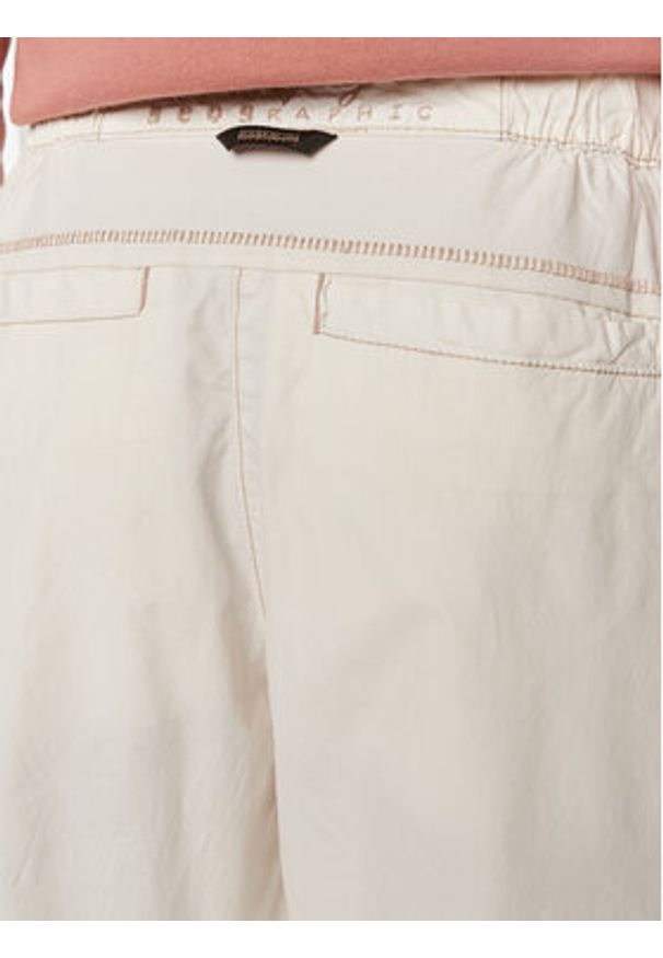 Napapijri Spodnie materiałowe Aberdeen NP0A4I4S Écru Loose Fit. Materiał: bawełna