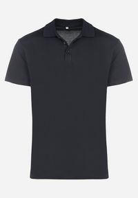 Born2be - Granatowa Koszulka Polo z Krótkim Rękawem Wakeish. Typ kołnierza: polo. Kolor: niebieski. Materiał: tkanina. Długość rękawa: krótki rękaw. Długość: krótkie #6