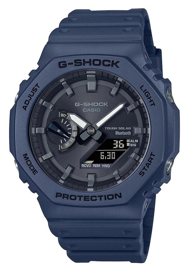 G-Shock - Zegarek Męski G-SHOCK Blue CasiOak Octagon GA-B2100-2AER. Rodzaj zegarka: cyfrowe. Materiał: tworzywo sztuczne. Styl: sportowy