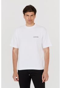 Balenciaga - BALENCIAGA Biały t-shirt z logo na plecach. Kolor: biały #1