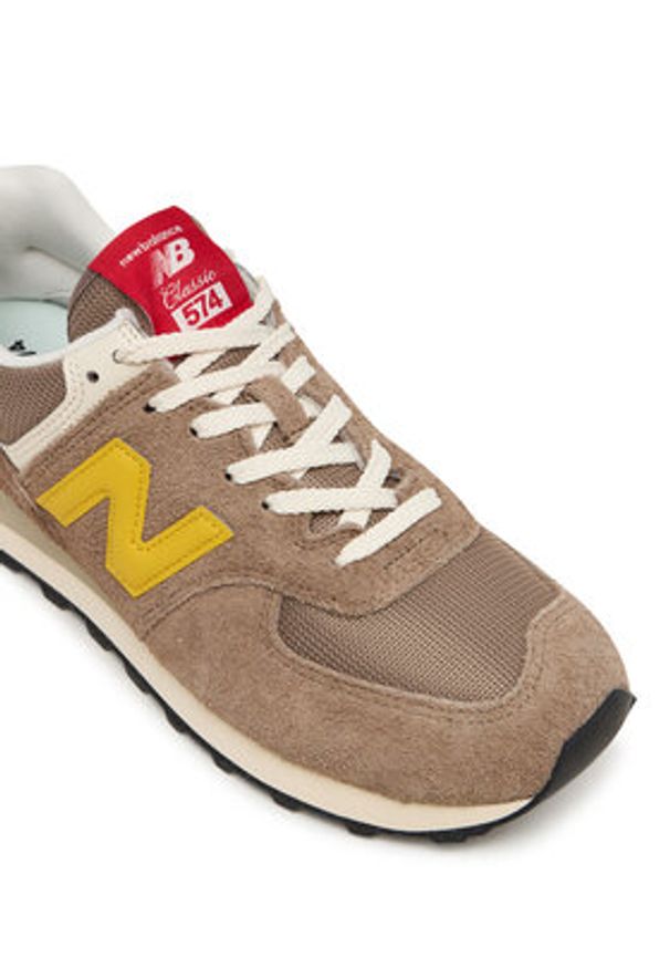 New Balance Sneakersy U574BYW Brązowy. Kolor: brązowy. Materiał: skóra, zamsz. Model: New Balance 574