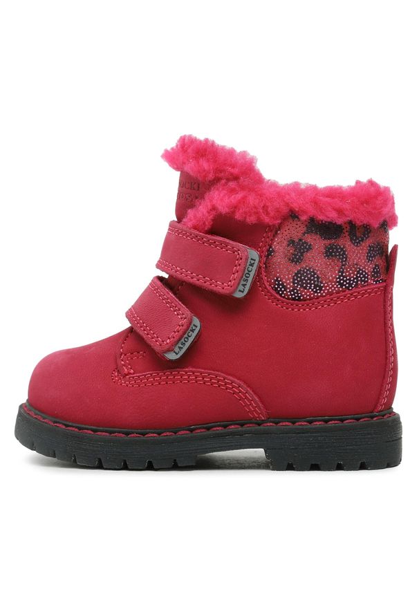 Trapery Lasocki Kids CI12-BROKER-12 Pink. Kolor: różowy. Materiał: nubuk, skóra