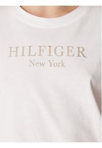 TOMMY HILFIGER - Tommy Hilfiger T-Shirt Foil WW0WW37194 Biały Regular Fit. Kolor: biały. Materiał: bawełna