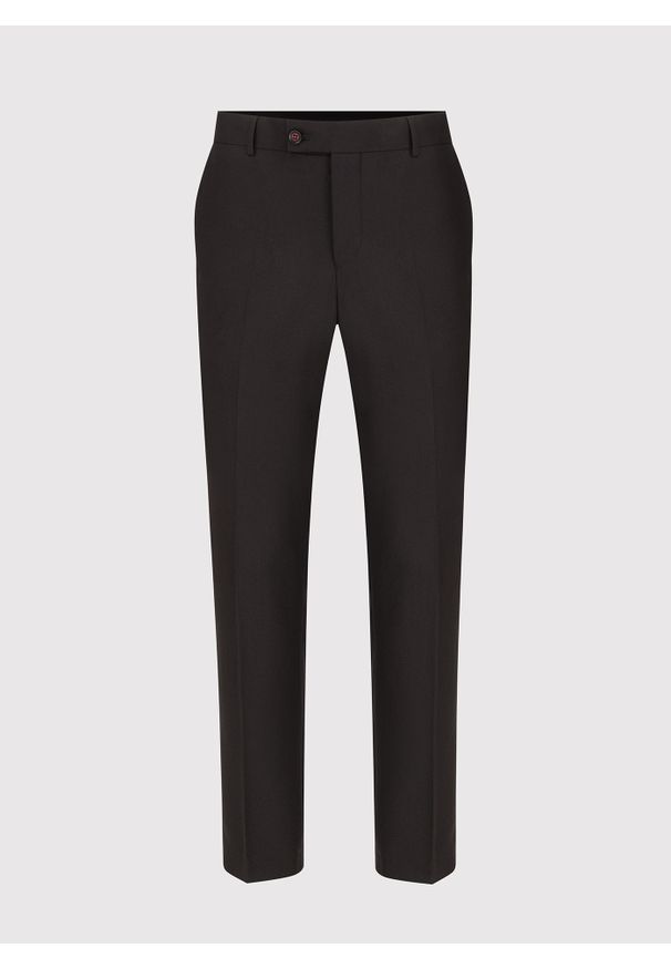 Pako Lorente - PAKO LORENTE – Brązowe spodnie smokingowe. Kolor: brązowy. Materiał: wełna, poliester, elastan, wiskoza