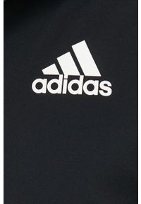 adidas Performance bluza treningowa kolor czarny z kapturem gładka. Typ kołnierza: kaptur. Kolor: czarny. Materiał: skóra, materiał. Długość rękawa: raglanowy rękaw. Wzór: gładki #5