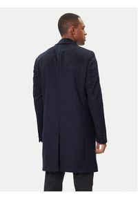BOSS Płaszcz wełniany Hyde 50549187 Granatowy Slim Fit. Kolor: niebieski. Materiał: wełna #6