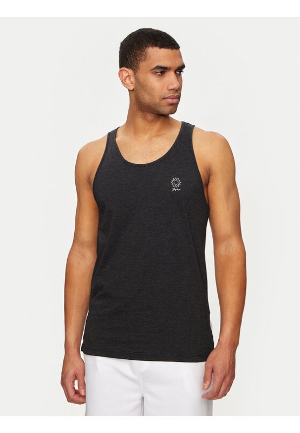 Jack & Jones - Jack&Jones Tank top Jormarbella 12256151 Czarny Regular Fit. Kolor: czarny. Materiał: bawełna