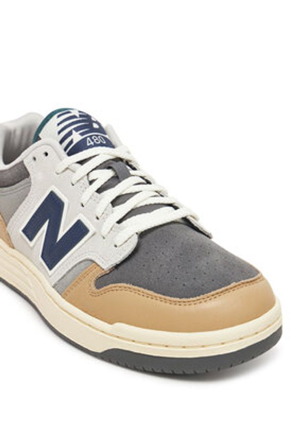 New Balance Sneakersy BB480LGB Szary. Kolor: szary. Materiał: skóra, zamsz