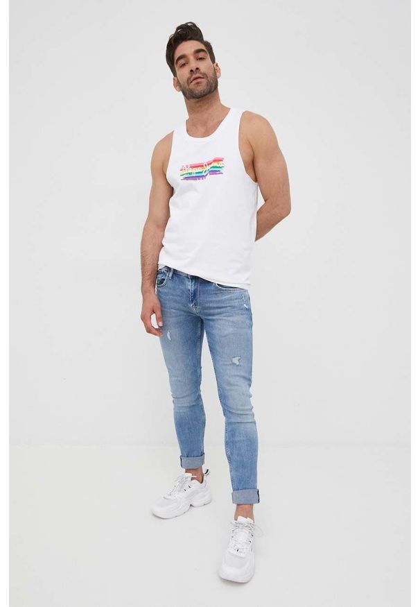 Pepe Jeans jeansy FINSBURY męskie. Kolor: niebieski