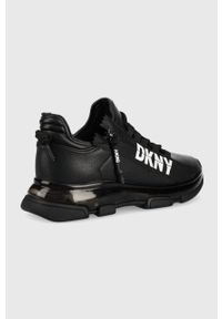 DKNY - Dkny sneakersy K4124010.005 kolor czarny. Nosek buta: okrągły. Zapięcie: sznurówki. Kolor: czarny. Materiał: guma. Obcas: na platformie #2