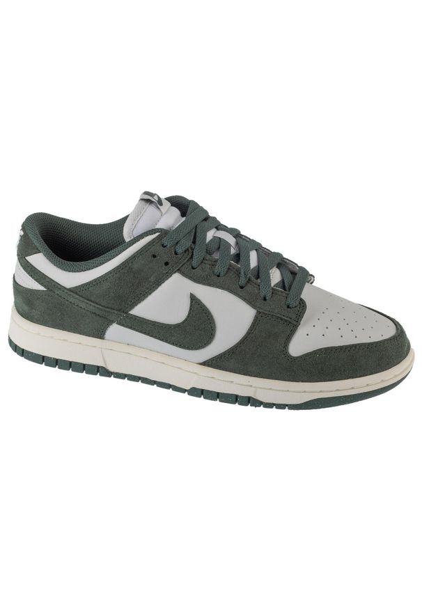 Nike - Buty sportowe Sneakersy damskie, Dunk Low. Kolor: zielony. Sport: turystyka piesza