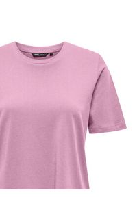 only - ONLY T-Shirt 15270390 Różowy Regular Fit. Kolor: różowy. Materiał: bawełna #3