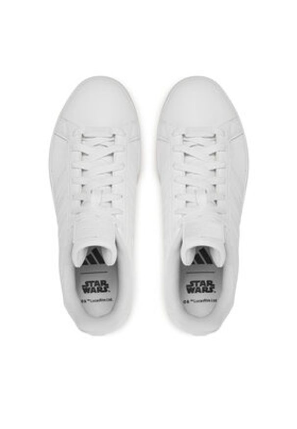 Adidas - adidas Sneakersy Star Wars Grand Court JI2841 Biały. Kolor: biały. Materiał: skóra. Wzór: motyw z bajki