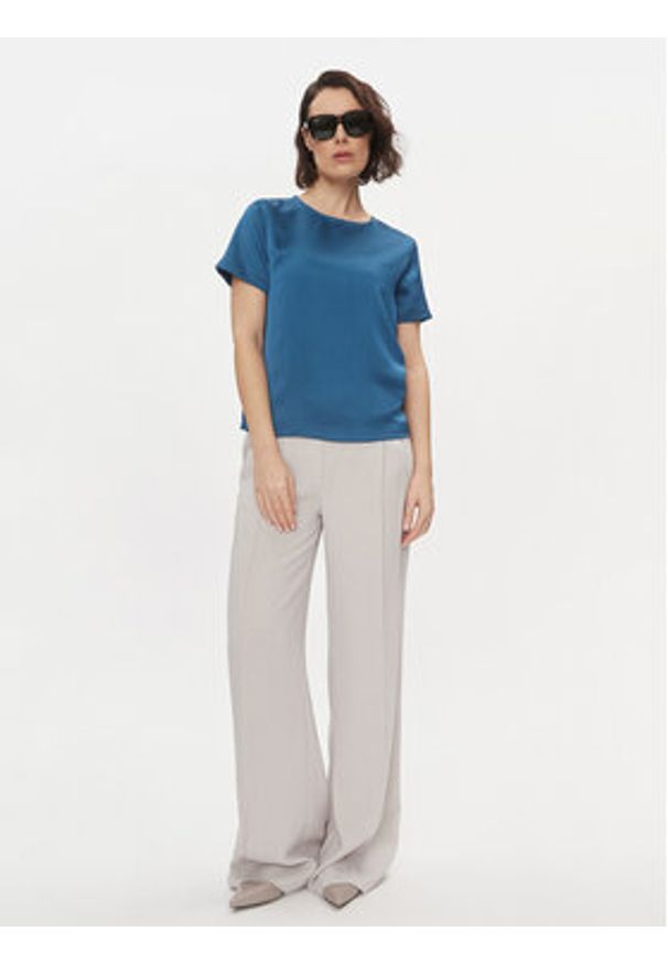 Weekend Max Mara Bluzka Torres 2415941061 Niebieski Regular Fit. Kolor: niebieski. Materiał: syntetyk