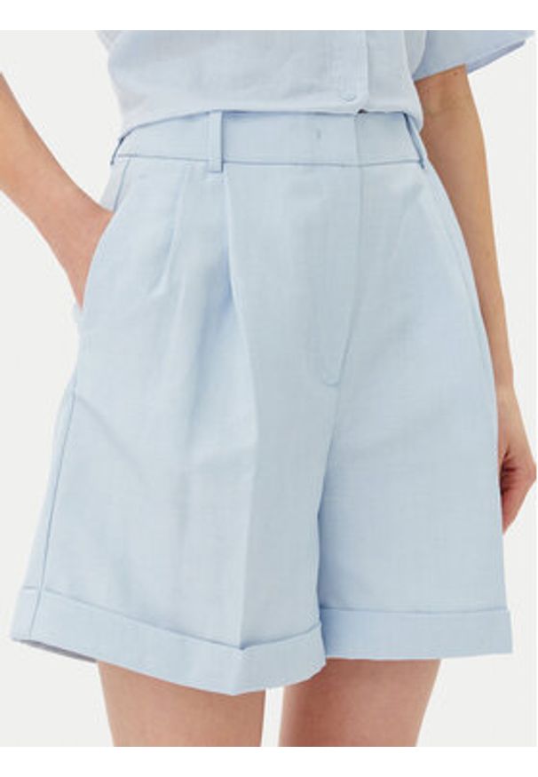 TOMMY HILFIGER - Tommy Hilfiger Szorty materiałowe WW0WW44767 Błękitny Regular Fit. Kolor: niebieski. Materiał: syntetyk