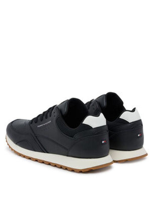 TOMMY HILFIGER - Tommy Hilfiger Sneakersy New Runner Eva Ess FM0FM05512 Czarny. Kolor: czarny. Materiał: skóra