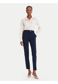 Rinascimento Chinosy CFC0126226003 Granatowy Slim Fit. Kolor: niebieski. Materiał: syntetyk