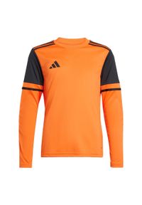 Adidas - Koszulka Squadra 25 Goalkeeper Long Sleeve Kids. Kolor: wielokolorowy, pomarańczowy, czarny. Materiał: materiał. Długość rękawa: długi rękaw. Sport: piłka nożna