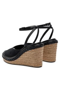 Calvin Klein Espadryle Wedge Sandal 70 Mono Jacq HW0HW01961 Czarny. Kolor: czarny. Materiał: materiał #2