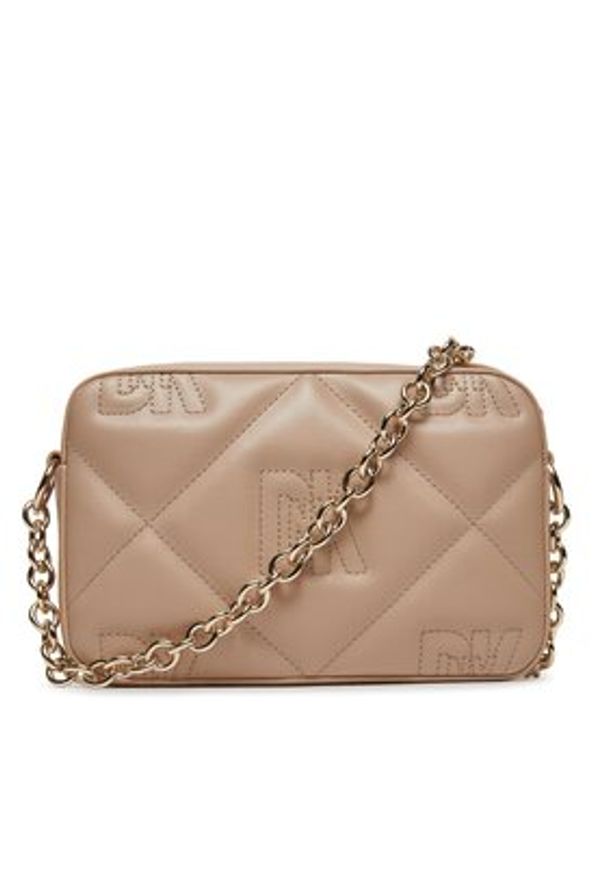 DKNY Torebka Crosstown Camera Bag R33EKY48 Beżowy. Kolor: beżowy. Materiał: skórzane