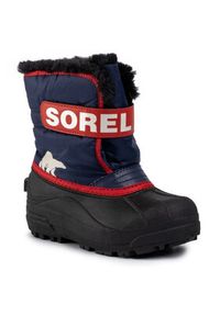 sorel - Sorel Śniegowce Childrens Snow Commander NC1960 Granatowy. Kolor: niebieski. Materiał: materiał #4