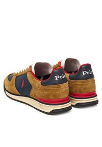 Polo Ralph Lauren Sneakersy 809974040001 Brązowy. Kolor: brązowy. Materiał: zamsz, skóra #4