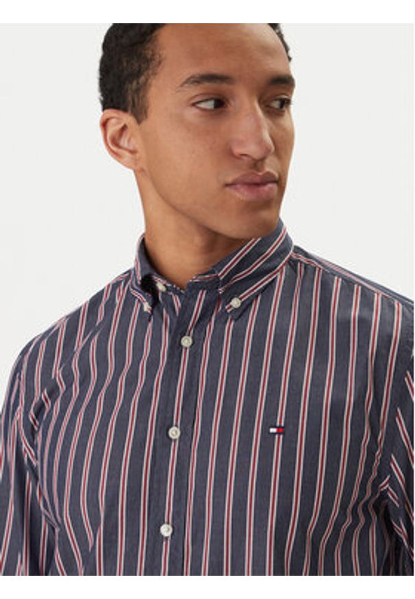 TOMMY HILFIGER - Tommy Hilfiger Koszula MW0MW42441 Granatowy Regular Fit. Kolor: niebieski. Materiał: bawełna