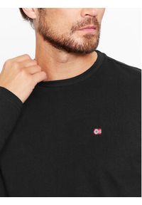 Napapijri Longsleeve Salis NP0A4HN7 Czarny Regular Fit. Kolor: czarny. Materiał: bawełna. Długość rękawa: długi rękaw #4