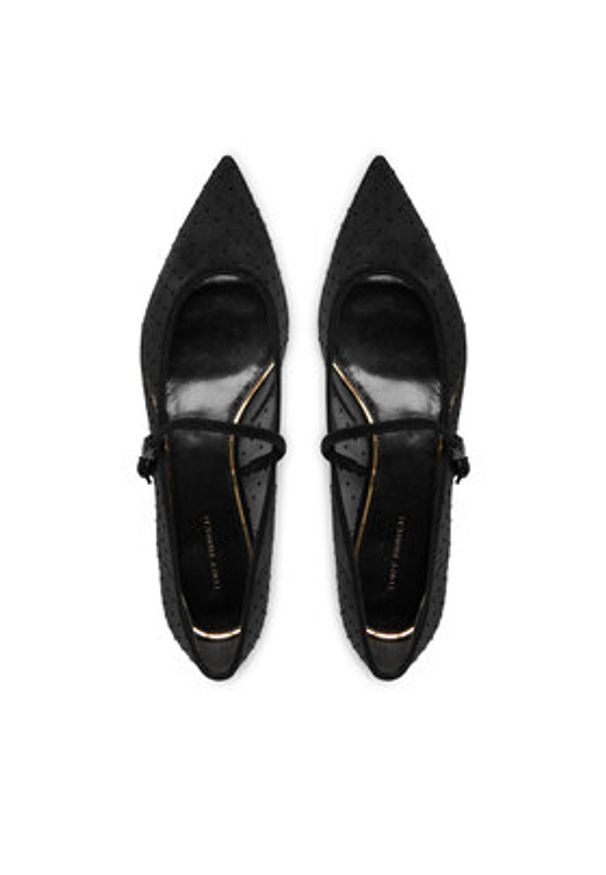 Tory Burch Baleriny Double Buckle Mary Jane 164030 Czarny. Kolor: czarny. Materiał: materiał