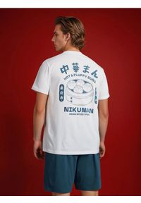 Sinsay - Bawełniana piżama z nadrukiem na plecach - wielobarwny. Materiał: bawełna. Wzór: nadruk #1