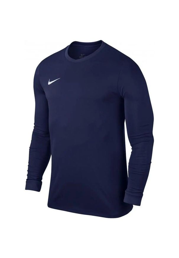 Nike - Męska Koszulka Z Długim Rękawem Park VII Jersey DriFIT. Kolor: niebieski. Materiał: jersey. Długość rękawa: długi rękaw. Długość: długie