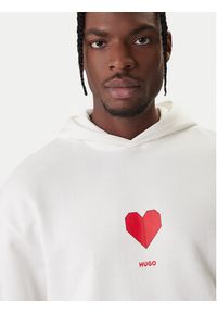 Hugo - HUGO Bluza Dalentinos 50554025 Biały Relaxed Fit. Kolor: biały. Materiał: bawełna #5