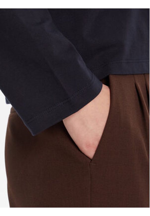 Barbour Bluzka Woodhouse LTS0686NY73 Granatowy Regular Fit. Kolor: niebieski. Materiał: bawełna