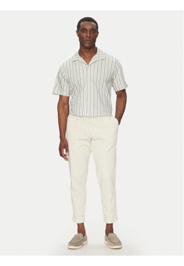 Jack & Jones - Jack&Jones Koszula Bluleo 12275085 Beżowy Relaxed Fit. Kolor: beżowy. Materiał: bawełna