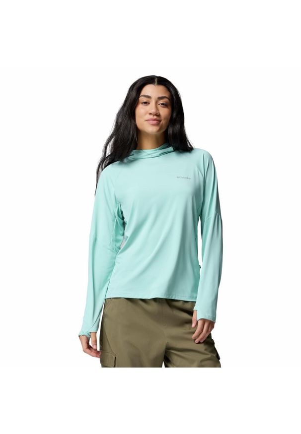 columbia - Bluza z kapturem damska Columbia Skien Valley Hoodie. Typ kołnierza: kaptur. Kolor: zielony