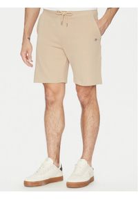 GANT - Gant Szorty sportowe Shield 2009027 Beżowy Regular Fit. Kolor: beżowy. Materiał: bawełna. Styl: sportowy #1